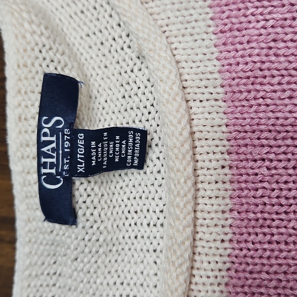 Chaps Striped Knit Top - Picture 4 of 7